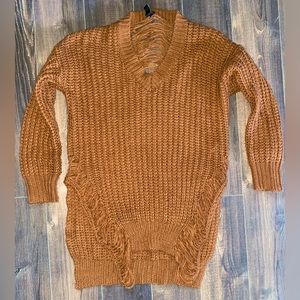 Burnt orange asymmetrical sweater- women’s size small